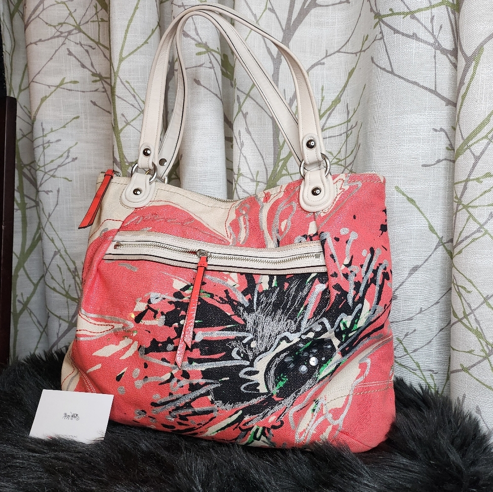 COACH sequin poppy tote